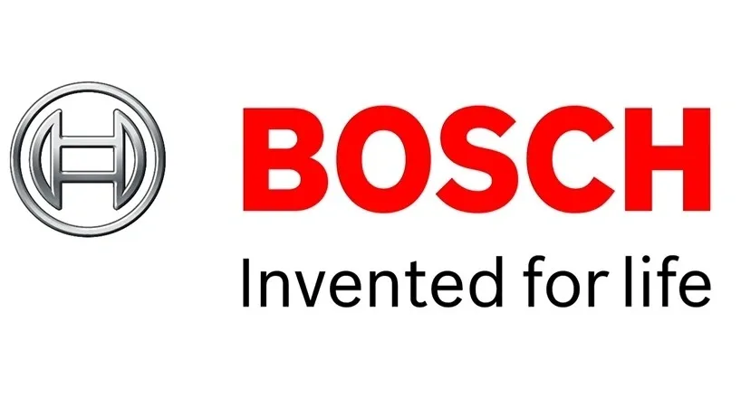 A logo of bosch for the company.