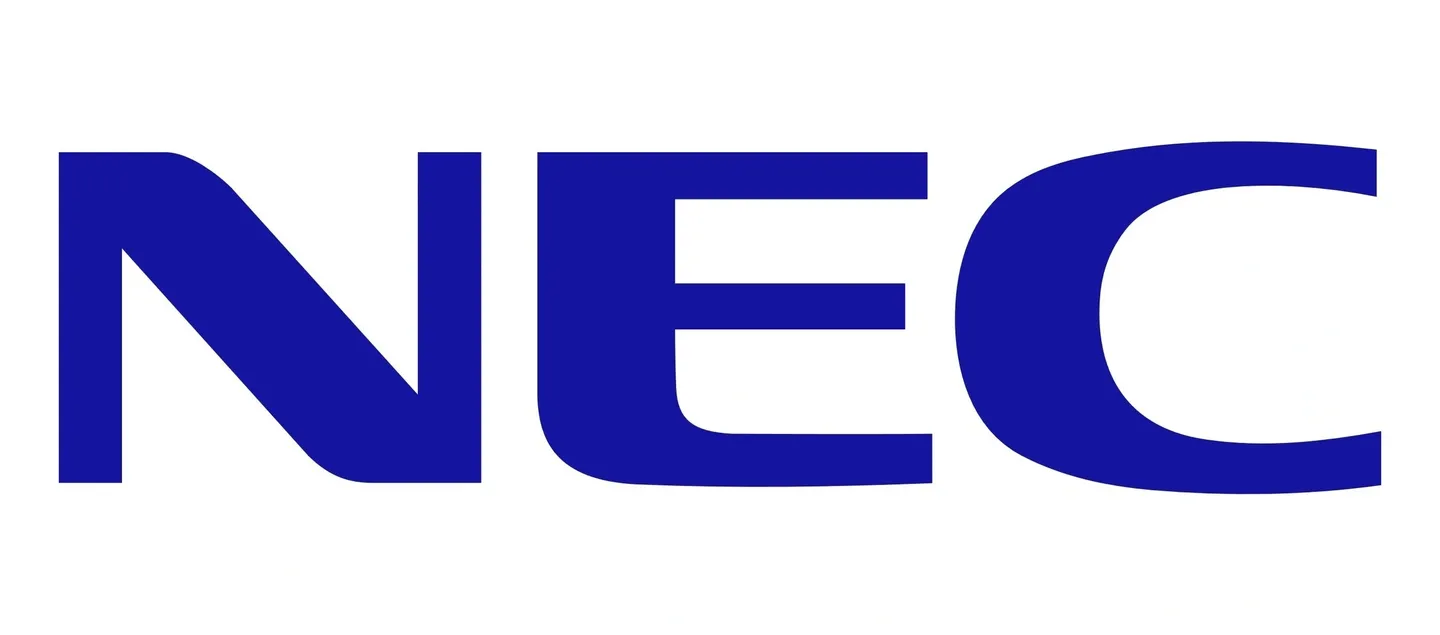 A blue logo of nec is shown.